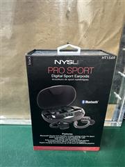 NYSLife HT1549 Pro Sport Digital Sport Earbuds - Black